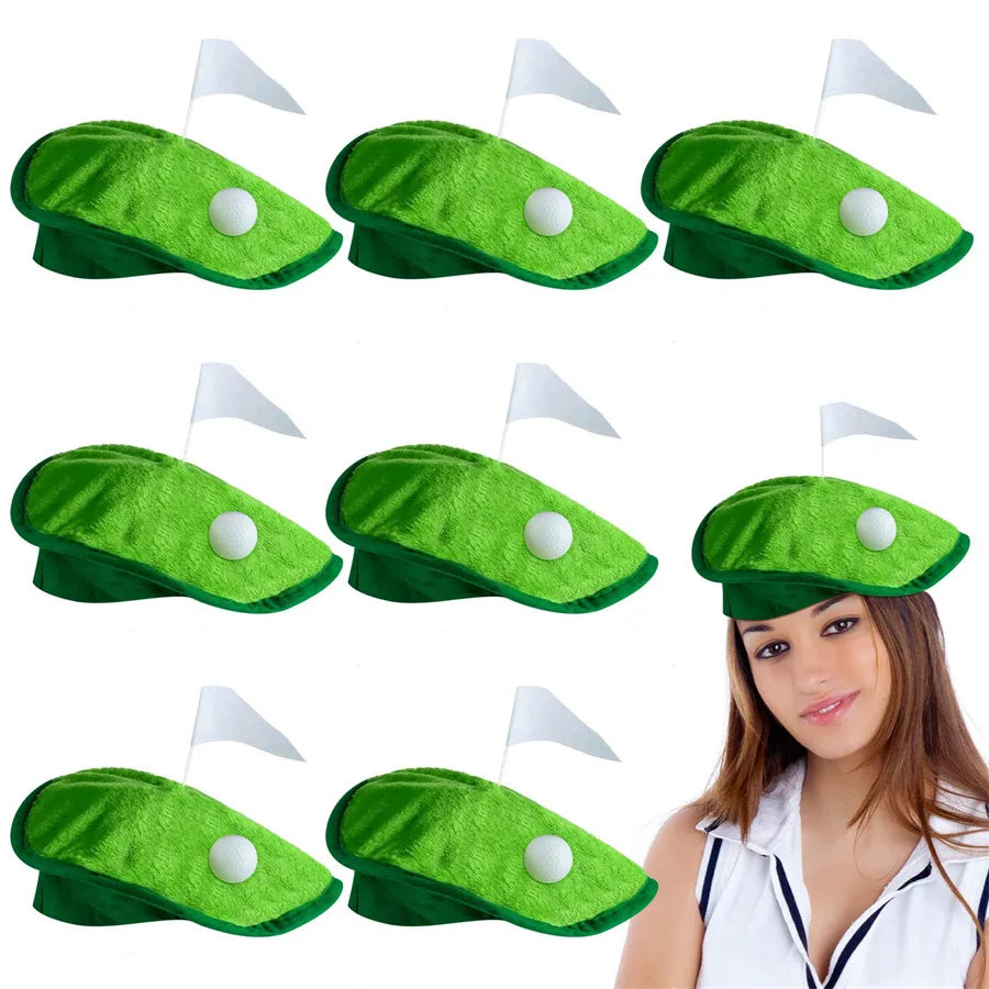 Golf Beret Cap with Golf Flag – Unisex Knit Headwear Golf Beret Cap Babs