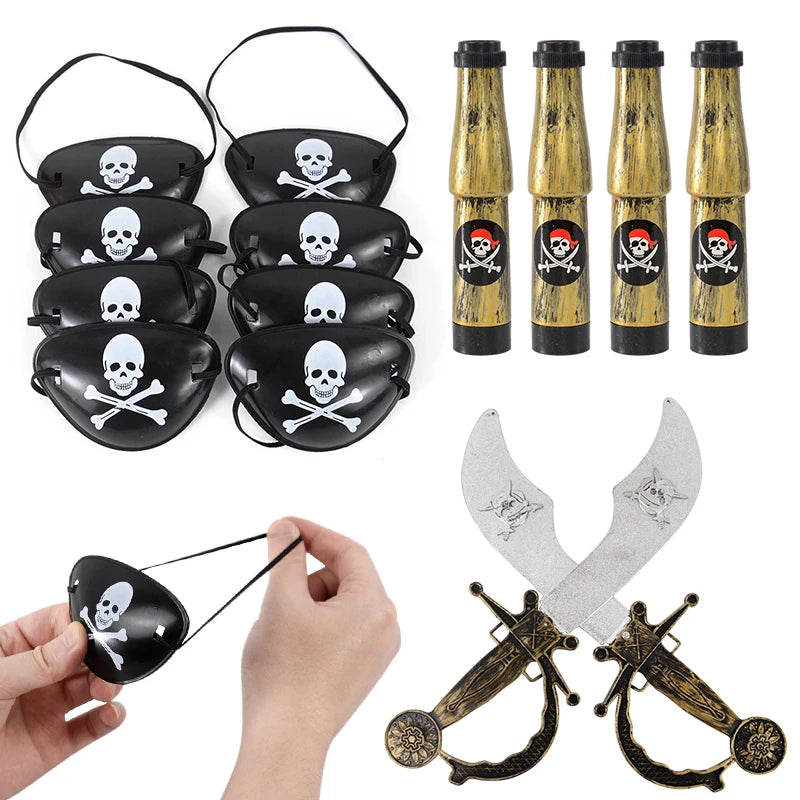 Pirate Party Kit – Eye Patch, Coins, Balloons & Skull Hat Party Favor Kit Babs