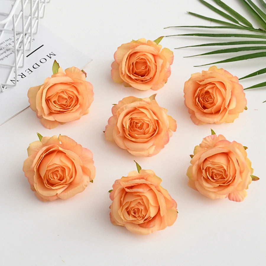Silk Rose Artificial Flower Heads 30/100 Pcs – DIY & Decor Artificial Silk Flowers Babs Color 13 30 Pieces