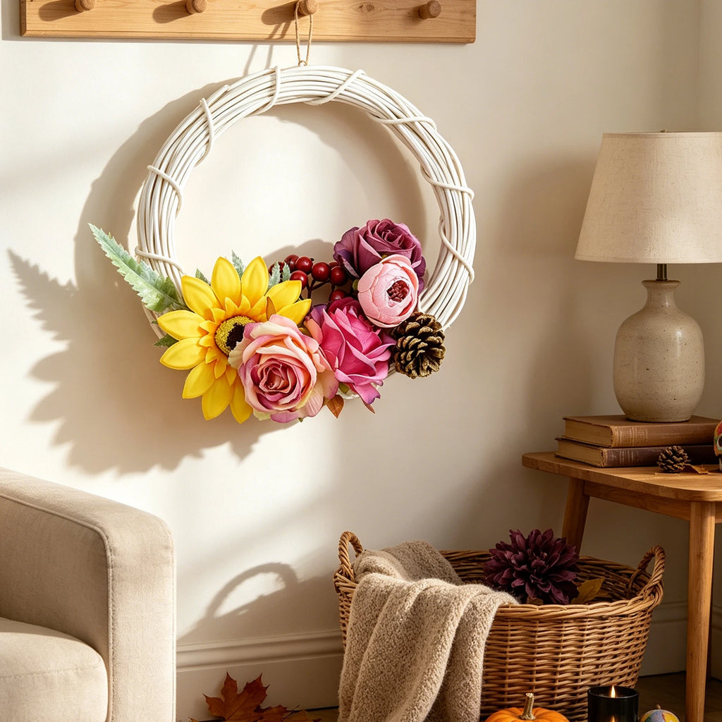 Rattan Wreath for Wedding, Halloween & Fall Wall Decor Decorative Wreath Babs