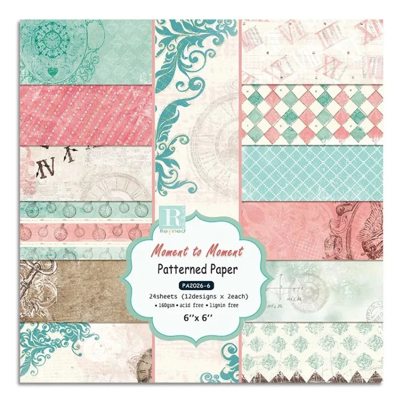 24-Sheet Craft Paper Pad for Scrapbooking, Origami & Cards Craft Paper Pad Babs