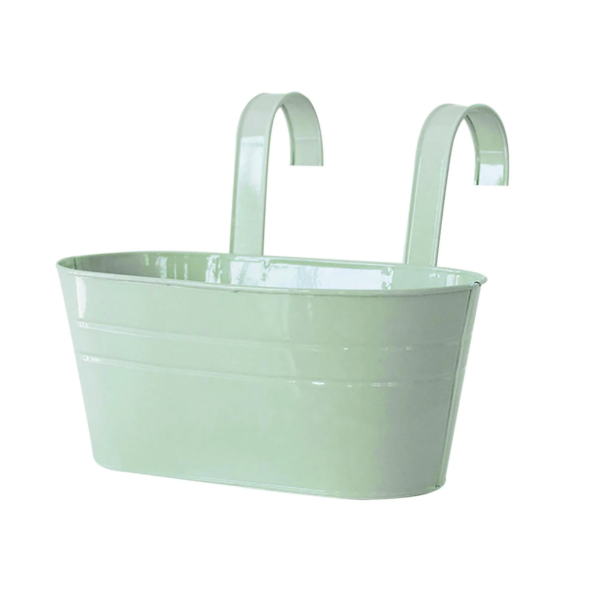 Black Metal Hanging Flower Pot – Wall Mount Fence & Railing Planter Hanging Wall Planter Babs Blue Large