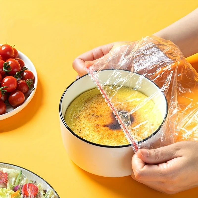 Colorful Disposable Food Lids – Elastic Cling Film Covers 50-300 Pcs Disposable Food Lids Babs