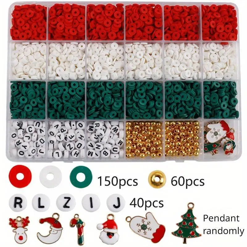 Christmas Jewelry Making Kit – Stone & Polymer Clay Beads Set Jewelry Making Kit Babs C