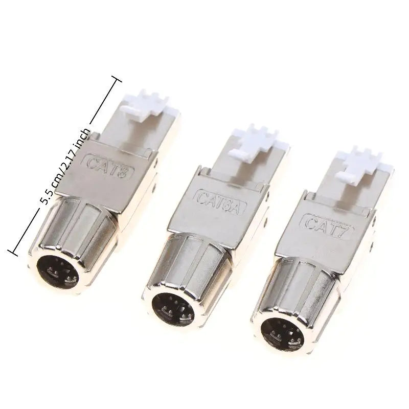 Tool-Free RJ45 Shielded Connector Zinc Alloy CAT5E Ethernet Network Connector Babs