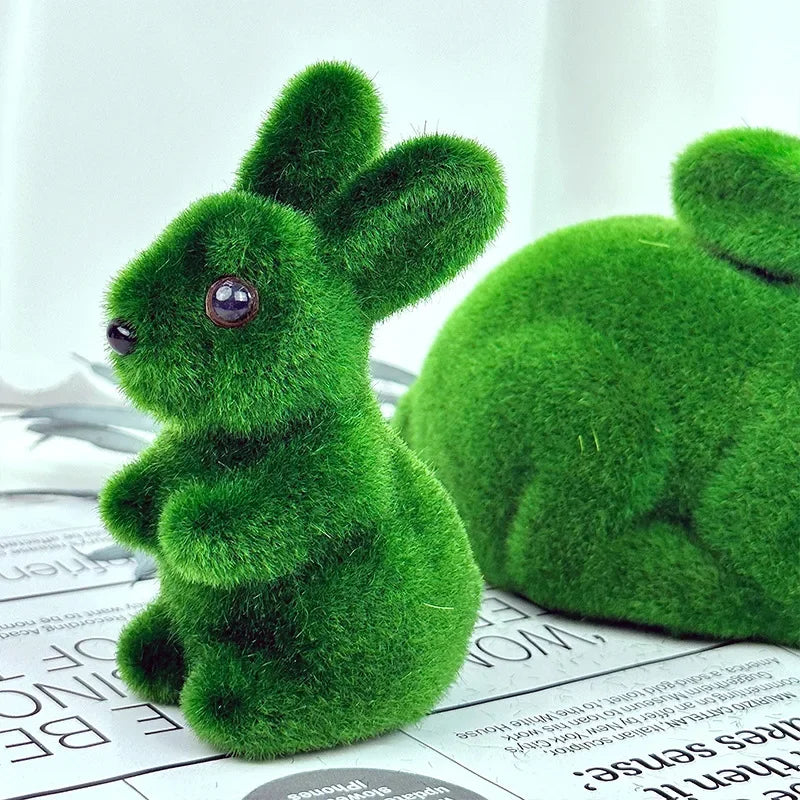 Mini Foam Easter Bunny Ornaments – Flocked Green Rabbit Decor Easter Bunny Ornament Babs