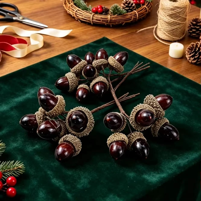 Artificial Mini Pine Cone Bouquet | Holiday & DIY Home Décor Artificial Floral Branch Babs