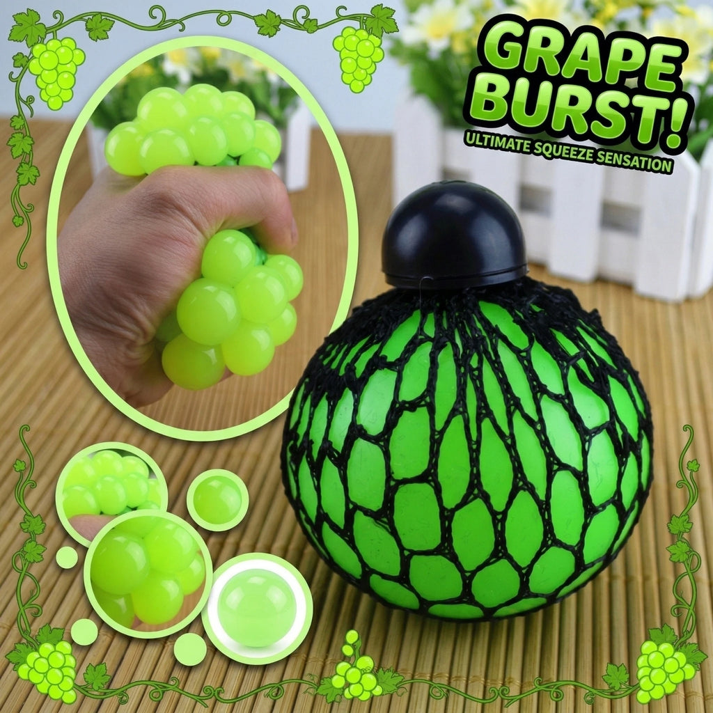 Grape Popping Boba Fidget Toy – Squeeze & Pop Sensory Fun Fidget Sensory Toy Babs Green One Size