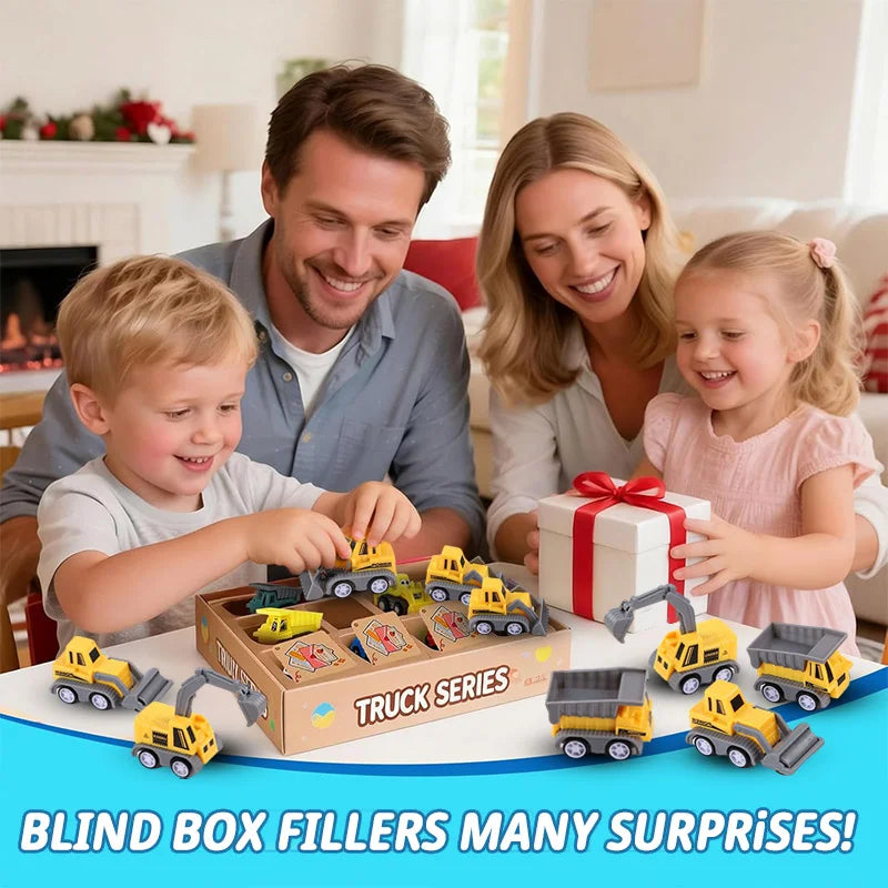 10Pcs Mini Pull Back Construction Vehicles – Kids Party Favors Pull Back Toy Vehicles Babs
