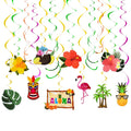 10Pcs Flamingo Hawaiian Hanging Swirl Party Decorations Party Hanging Decorations Babs 10pcs set