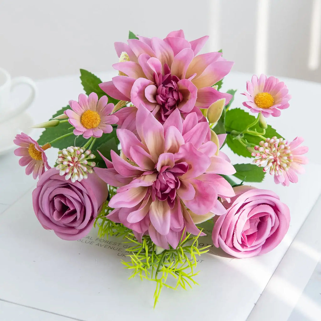 Artificial Silk Rose Bouquet – Wedding & Home Decor Flowers Artificial Flower Bouquet Babs