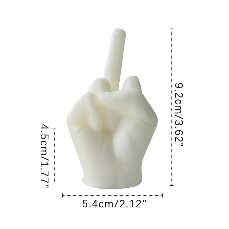 Middle Finger Soy Wax Scented Candle | Funny Novelty Gift Novelty Shaped Candle Babs