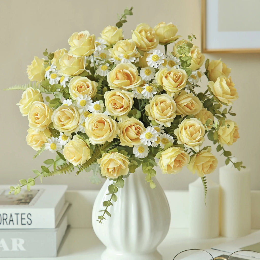 Artificial Silk Rose Bouquet for Wedding & Home Décor Artificial Flower Bouquet Babs