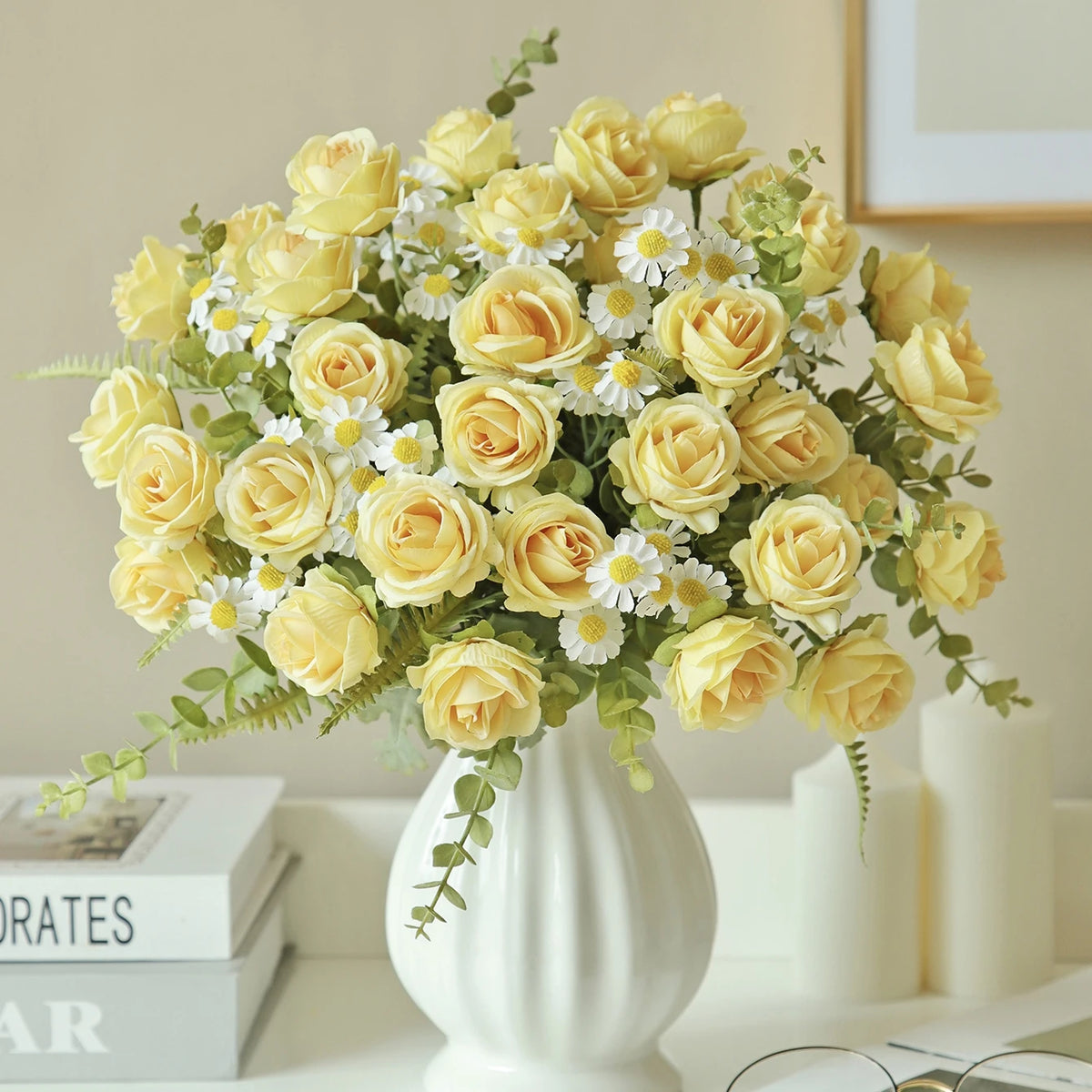 Artificial Silk Rose Bouquet for Wedding & Home Décor Artificial Flower Bouquet Babs