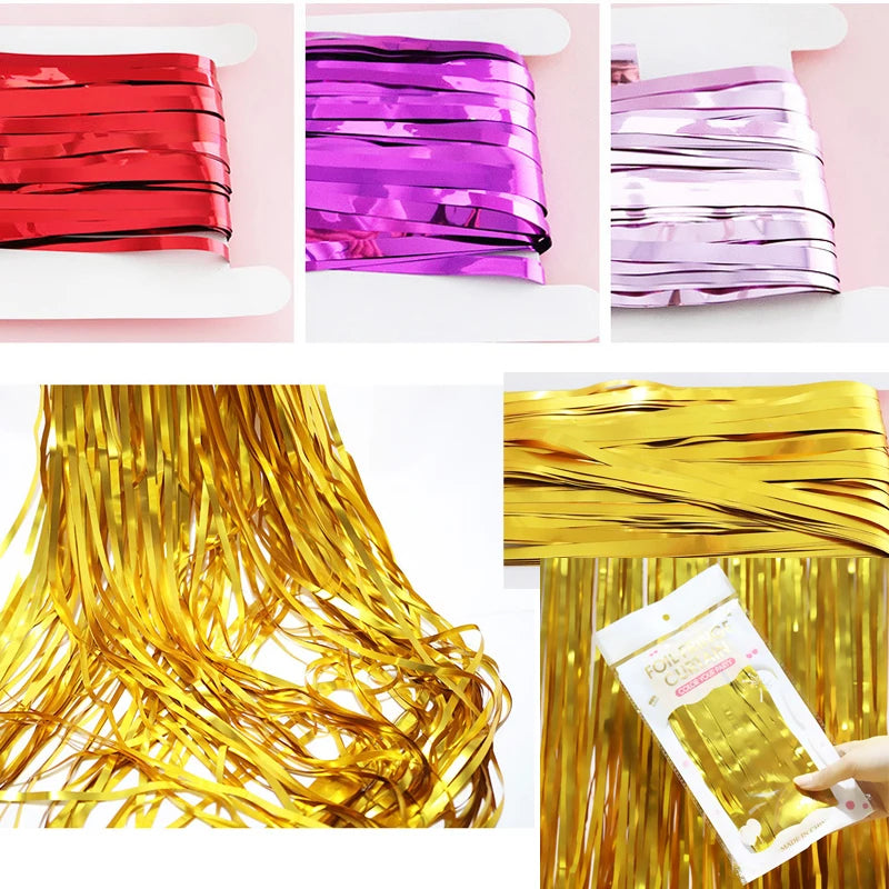 Laser Rain Curtain Tassel Balloon Party Decoration Pack Party Decoration Pack Babs
