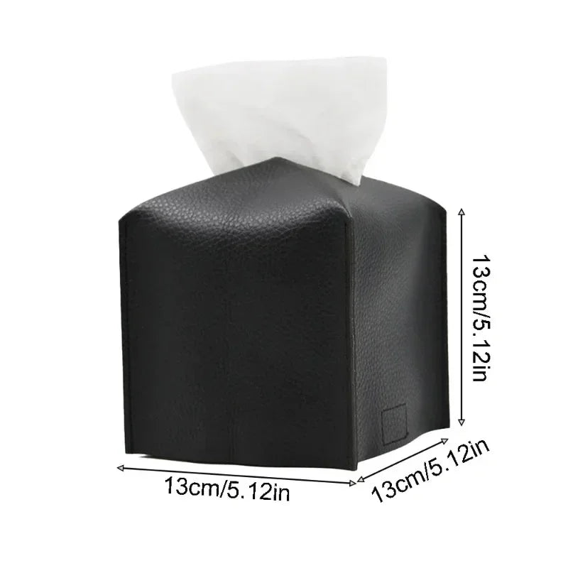 PU Leather Square Tissue Box Holder – Modern Decorative Cover Tissue Box Holder Babs