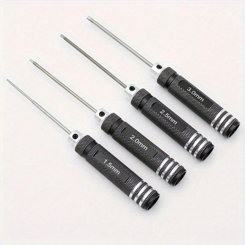 4-Piece Hex Driver Allen Wrench Set for RC Cars 1.5–3.0mm Hex Driver Set Babs