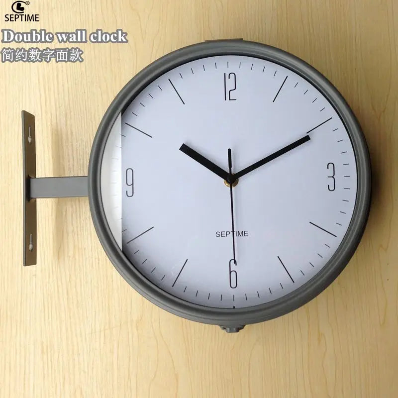 Nordic Double-Faced Silent Metal Wall Clock | Home Décor Wall Clock Babs B 33.5X28CM