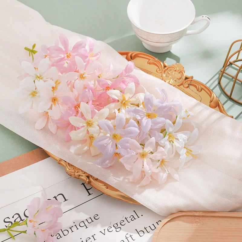 10Pcs Mini Silk Artificial Lily Flower Heads – Wedding & Décor Artificial Flower Heads Babs