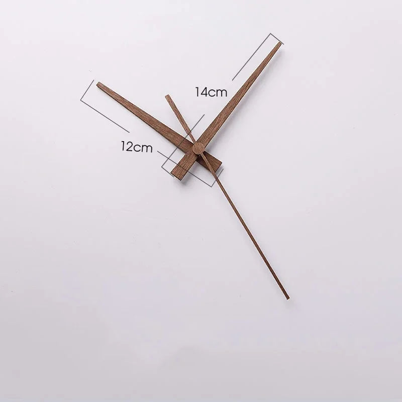 Walnut Wood Wall Clock Hands – 12/14-Inch DIY Replacement Parts Wall Clock Hands Babs B Axis (3.60mm 5.50mm)
