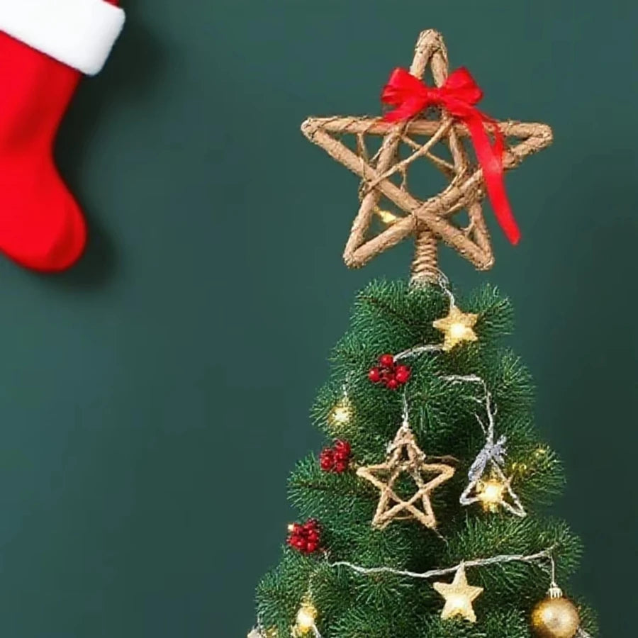Star Rattan Garland Ornaments – Christmas & Wedding Décor Holiday Ornament Set Babs