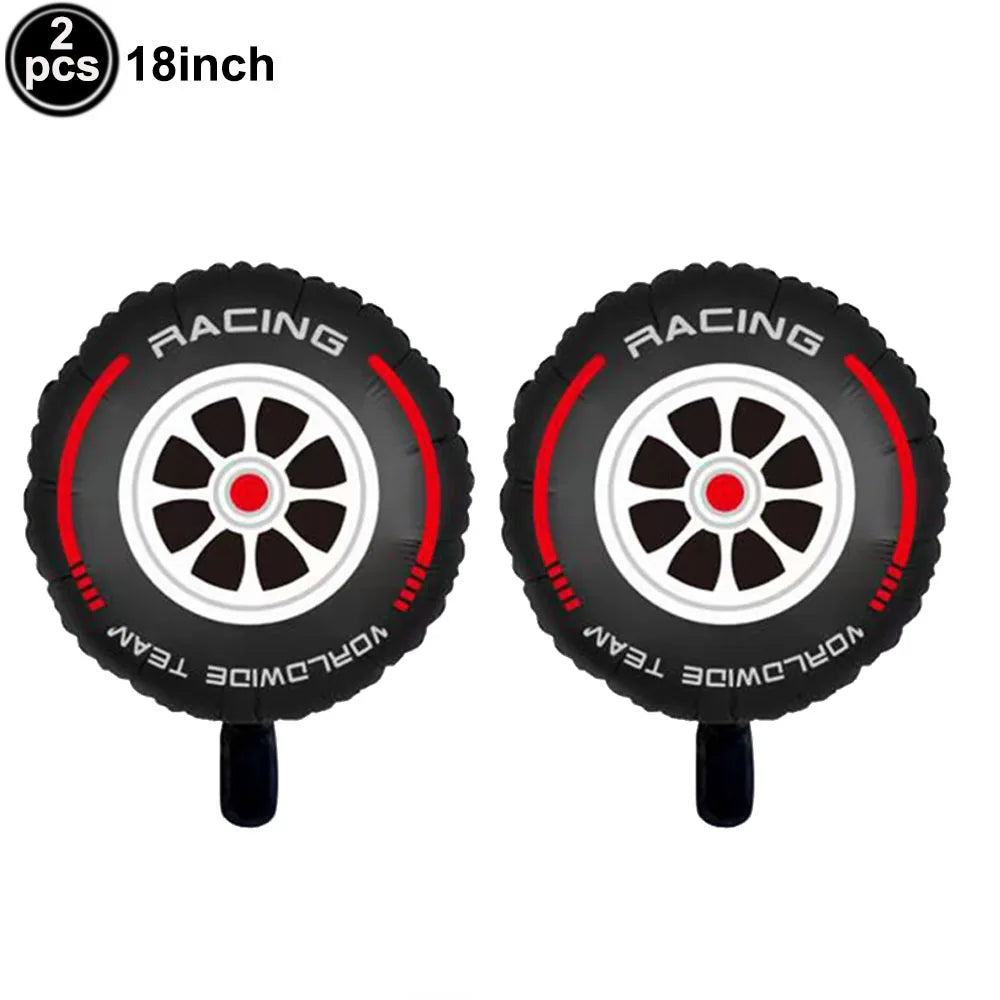 Race Car Tire Paper Napkins – Birthday & Baby Shower Party Supplies Party Paper Napkins Babs 2D balloonC
