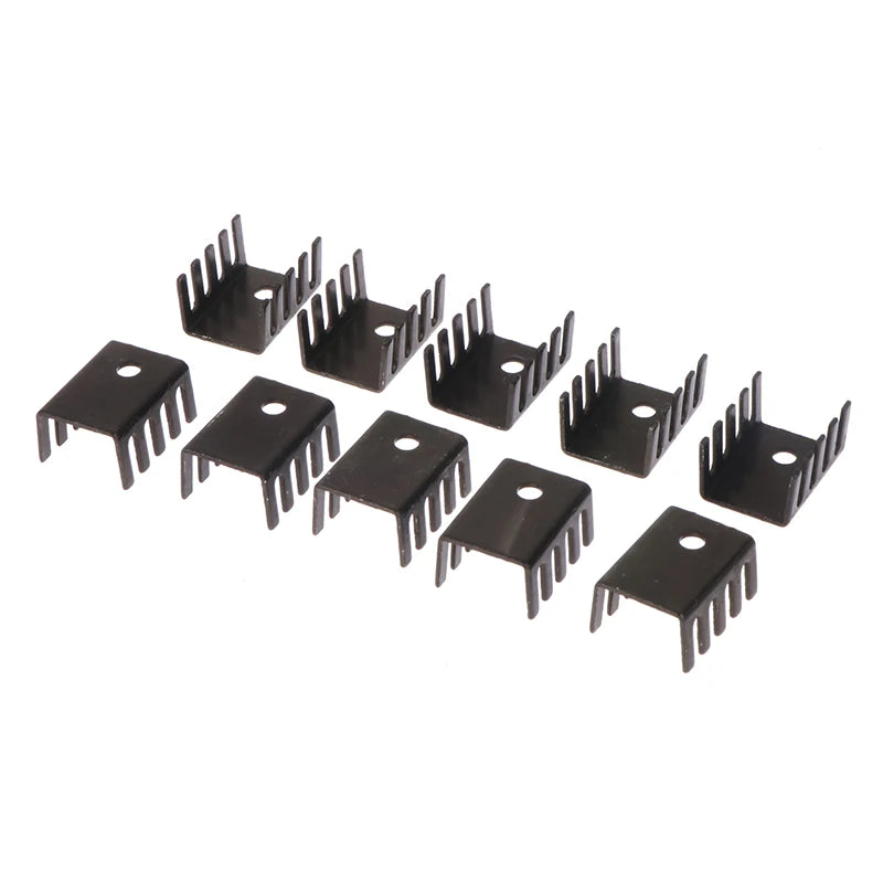 10pcs TO-220 Aluminum Heatsink 19×15×10mm | 7805 Cooler Electronic Heatsink Babs