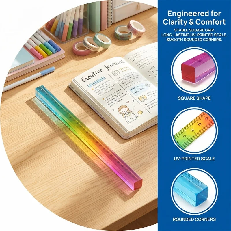 Acrylic Clear 30cm Transparent Gradient Ruler – Measuring Tool Acrylic Measuring Ruler Babs