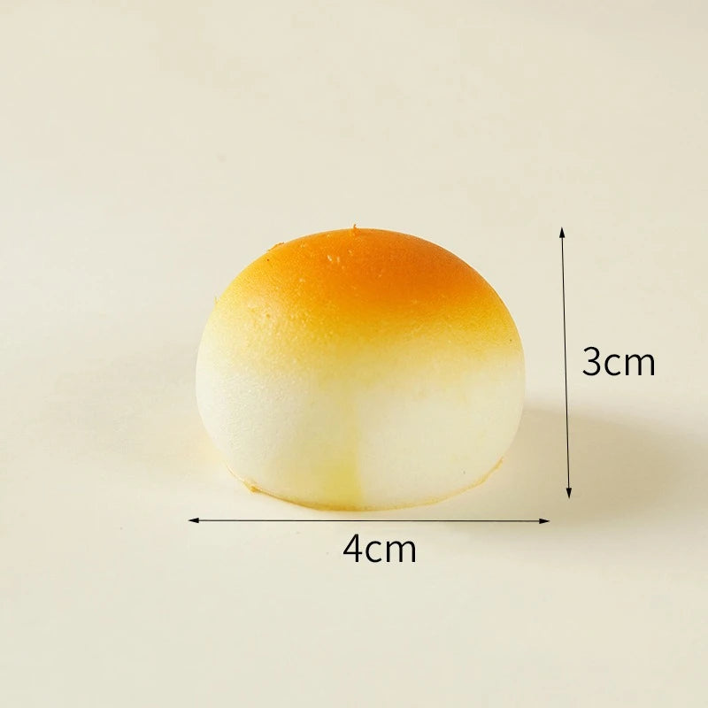 Golden Roasted Bun Squishy PU Slow Rebound Toy Pendant Squishy Novelty Toy Babs 4cm