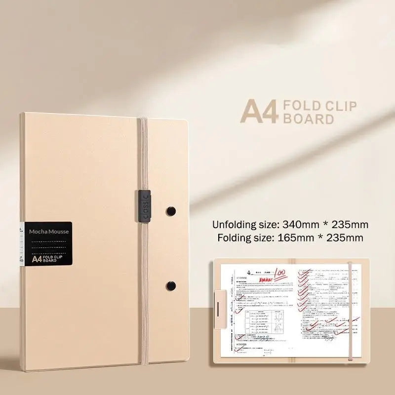 Foldable A4 to A5 Folder Board – Document File Organizer Foldable File Folder Babs khaki