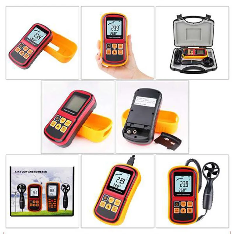 Digital Anemometer Wind Speed Gauge & Thermometer Digital Anemometer Babs