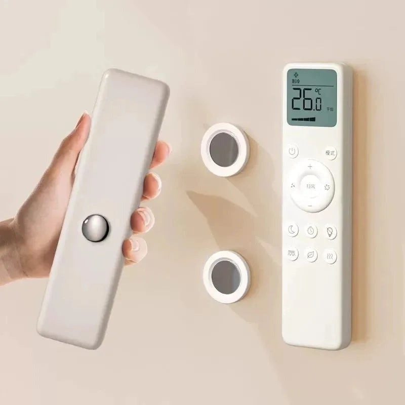 Magnetic Remote Control Holder 6-Pack Wall Mount Organizer Wall Mount Organizer Babs WHITE