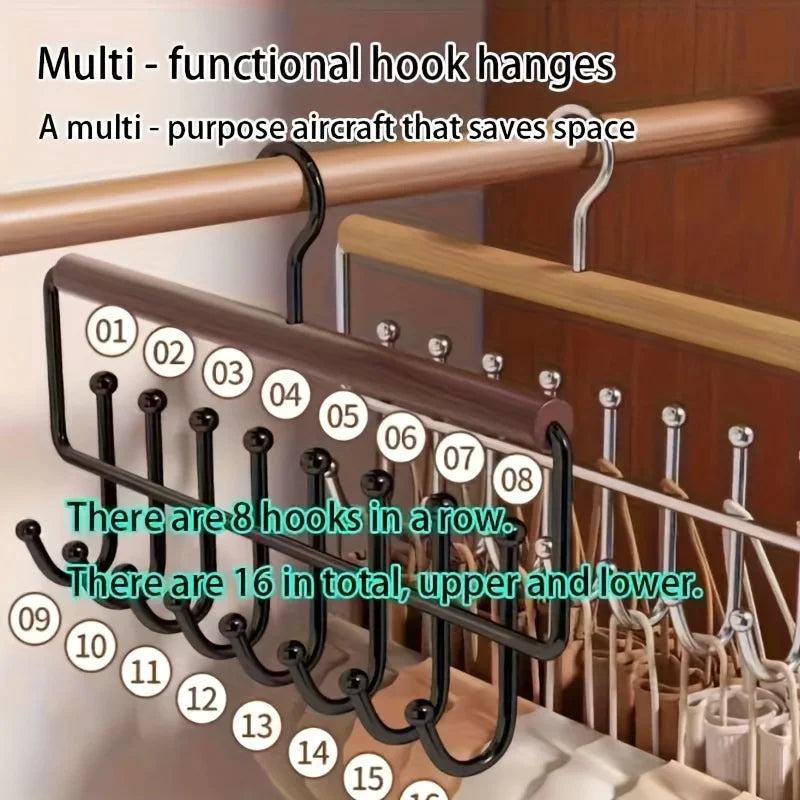 Wall-Mounted Metal Coat Rack with 8 Hooks & Storage Shelf Wall-Mounted Coat Rack Babs