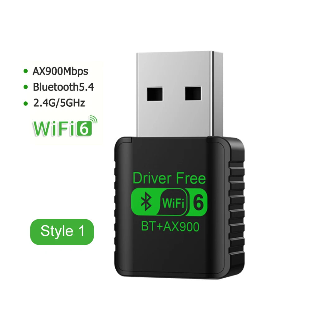 KEBIDUMEI AX900 WiFi 6 USB Dongle Dual Band BT 5.4 for PC USB WiFi Adapter Babs 900M BT5.4 Style 1