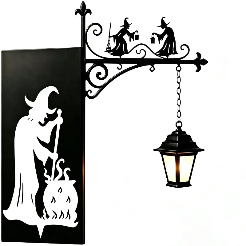 Retro Bookshelf Lantern Bookend with Warm LED Light | Desk Decor Decorative Bookend Lamp Babs Witch