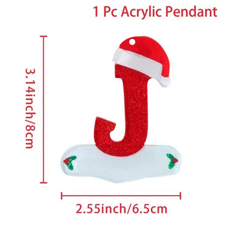 Christmas Acrylic Letter Pendants – Xmas Tree Ornaments 2024 Christmas Tree Ornament Babs J