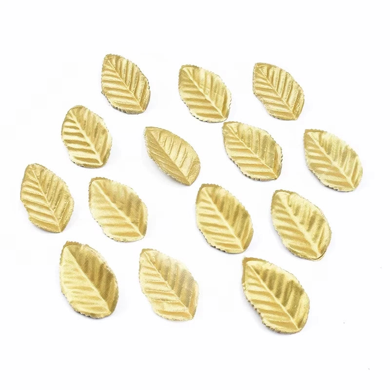 Silk Rose Gold Artificial Leaves 100/200 Pcs – Wedding & Home Decor Artificial Silk Leaves Babs
