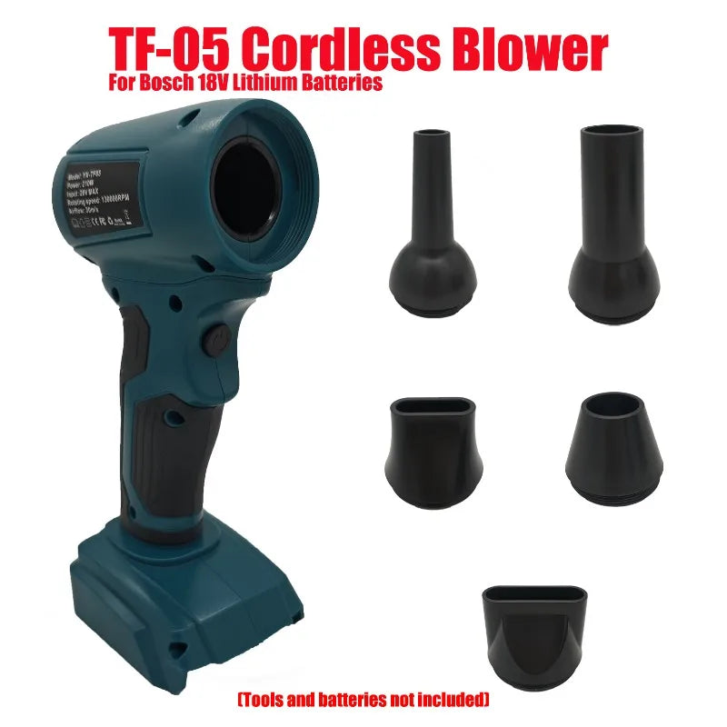 TF-05 Cordless Blower for Bosch 18V Battery – Dust & Leaf Blowgun Cordless Blower Tool Babs