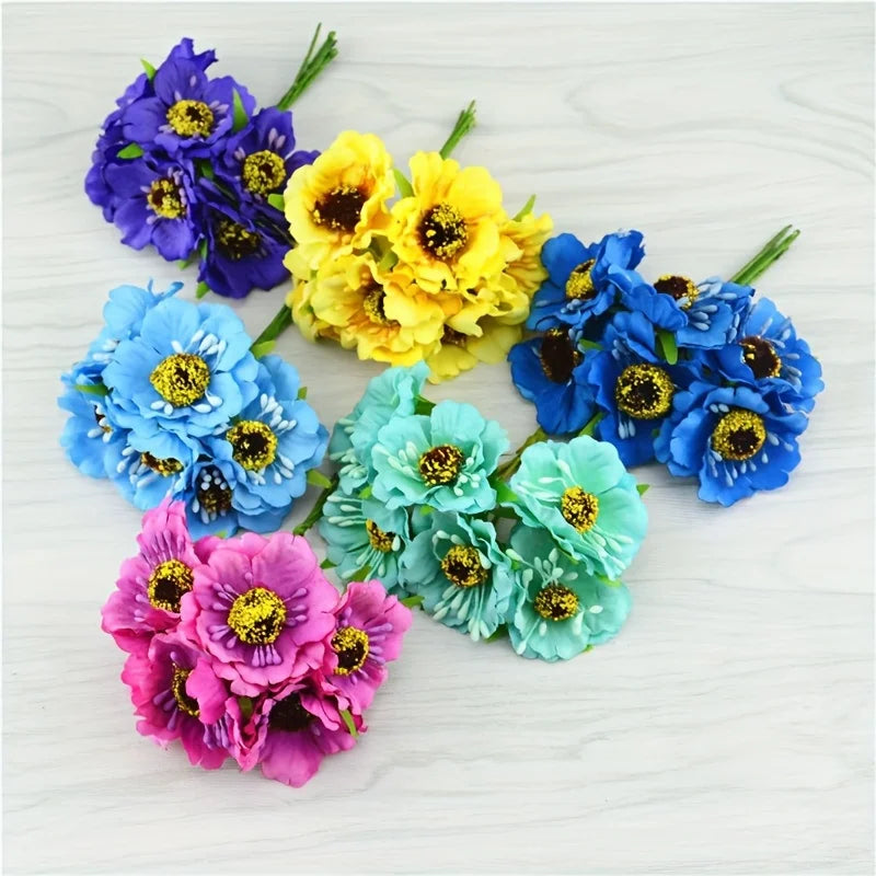 Silk Artificial Mini Flower Bouquet for Wedding & Home Décor Artificial Silk Flowers Babs