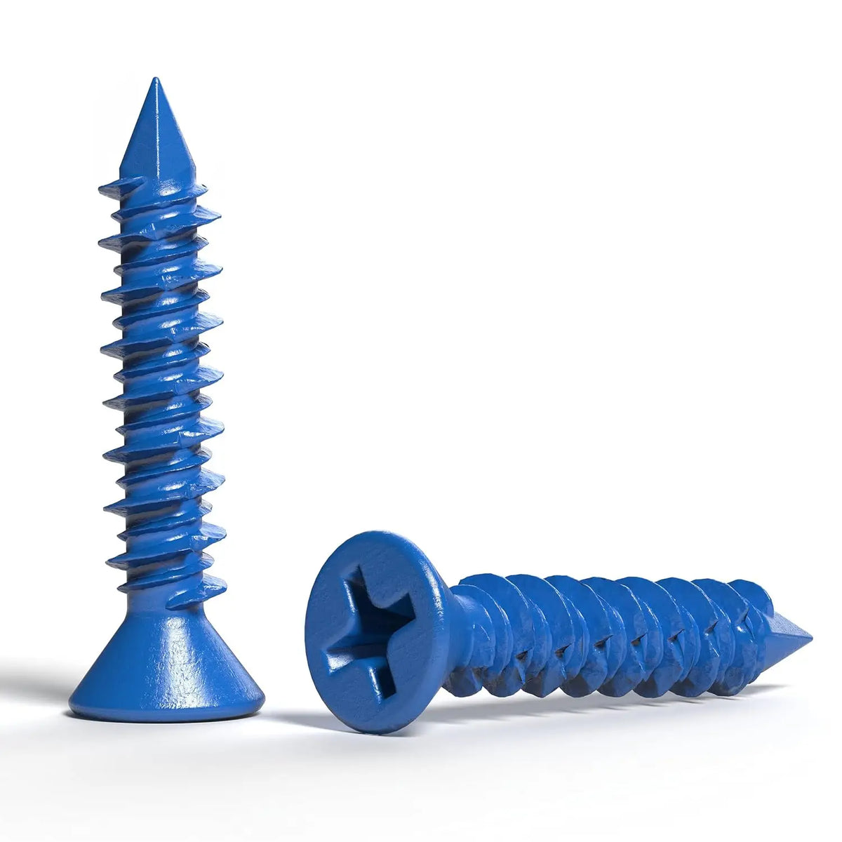 Blue Flat Head Concrete Screws – Phillips Masonry Anchor Screws Masonry Screw Anchors Babs