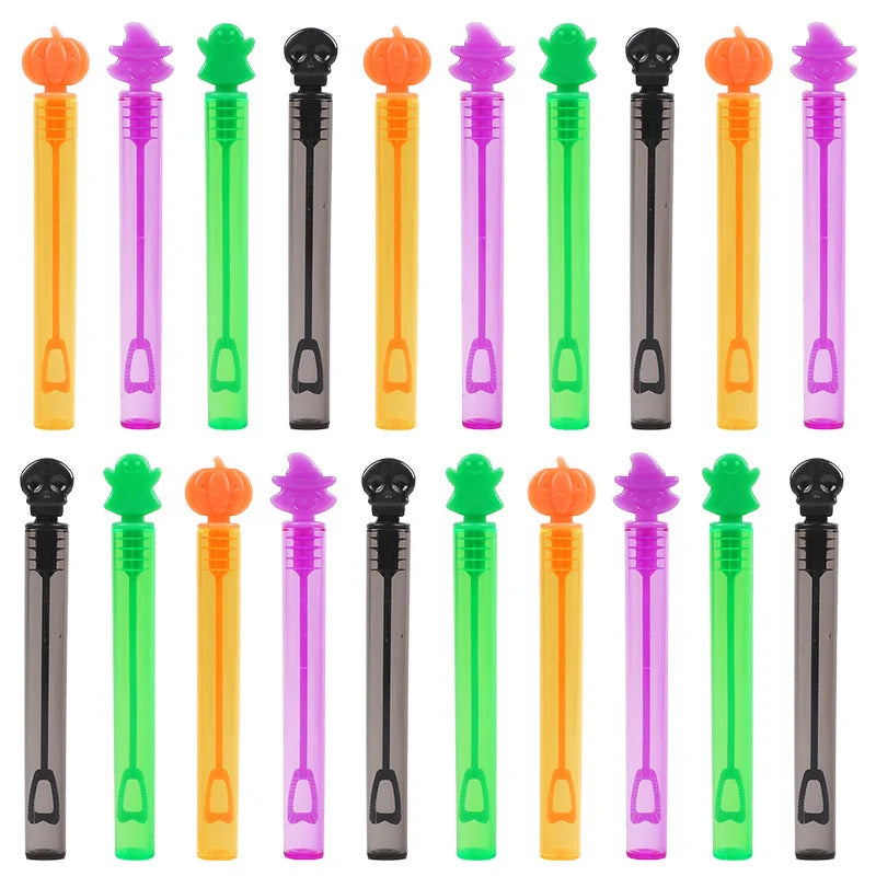 Halloween Bubble Wand Bottles – Pumpkin & Ghost Party Favors Halloween Bubble Wands Babs Mix 24Pcs