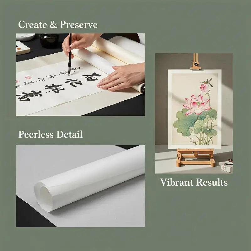 Cicada Wing Xuan Paper Long Roll – Ultra-Thin Mica Calligraphy Calligraphy Paper Roll Babs