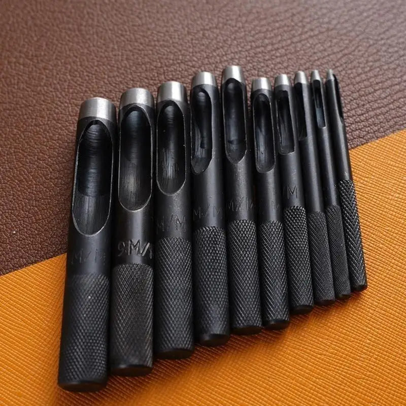 12/14Pc Round Hollow Punch Set – Leather Craft Tool 1–10mm Leather Punch Set Babs