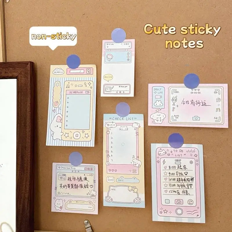 100-Sheet Cute Cartoon Tearable Memo Notepad – INS Style Memo Notepad Babs