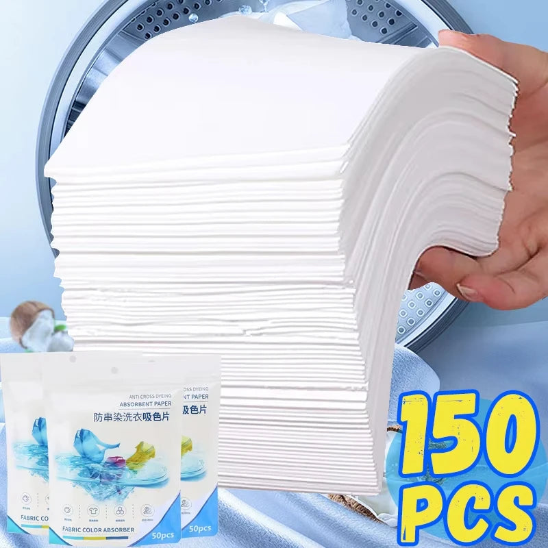 Color-Catcher Laundry Sheets – Anti-Dye Transfer, 50/150 Pcs Color Catcher Sheets Babs