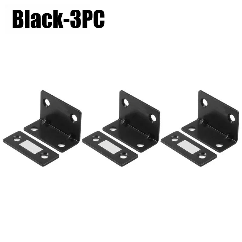 Magnetic Cabinet Door Closer – Self-Adhesive Catch Latch Magnetic Cabinet Latch Babs Black-3PC