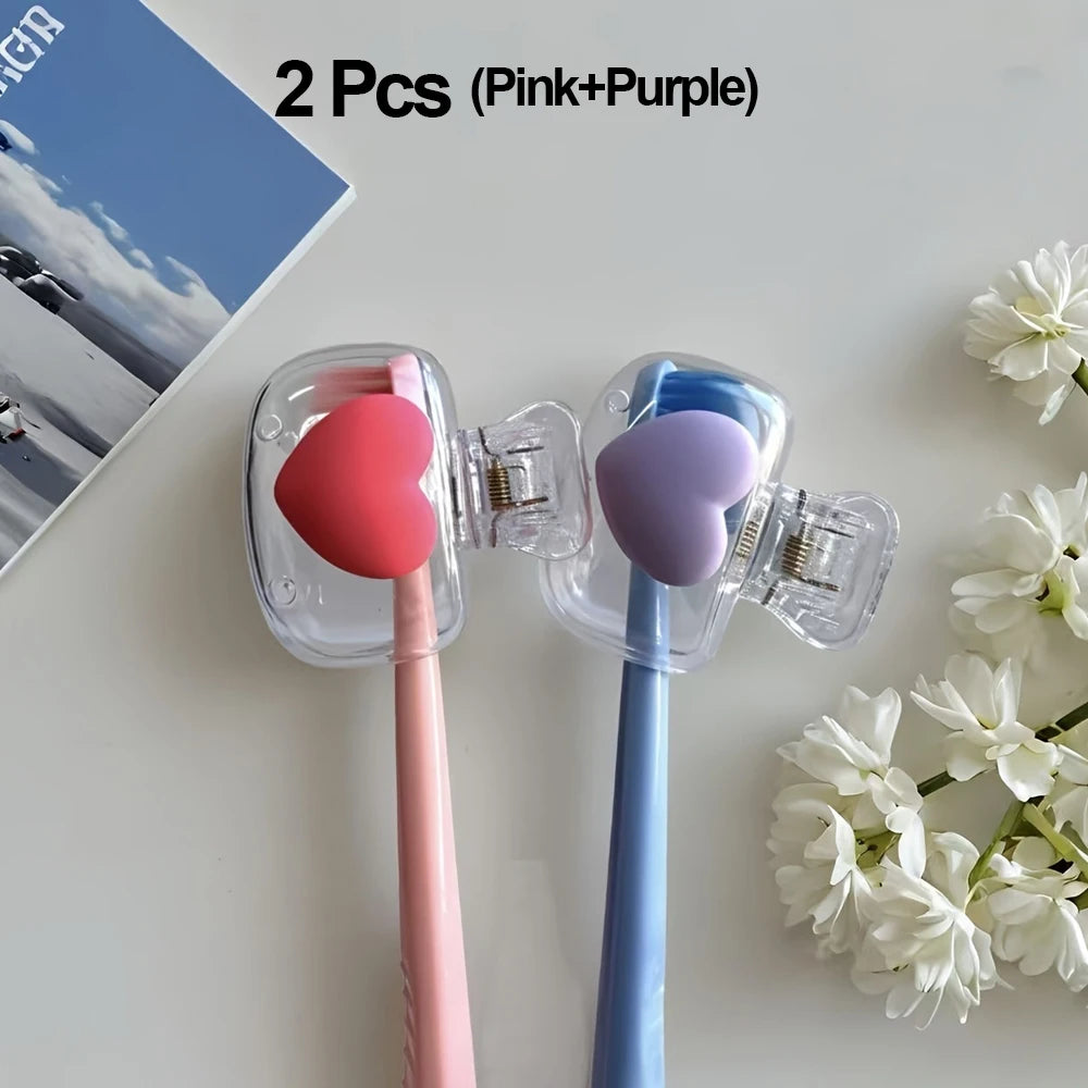 Portable Toothbrush Head Covers – Reusable PVC Protective Caps Toothbrush Head Cover Babs 2Pcs