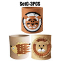 Foldable Cartoon Kids Felt Storage Basket & Toy Organizer Kids Storage Basket Babs SetC-3PCS 35x35CM