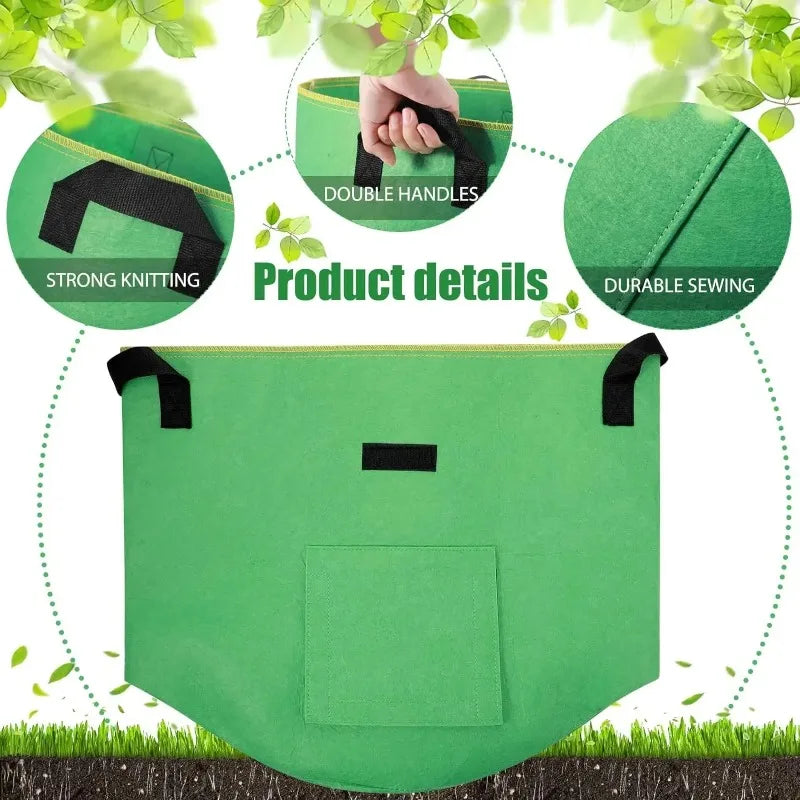 5/10 Gallon Fabric Plant Grow Bags – Potato & Vegetable Planter Fabric Grow Bags Babs