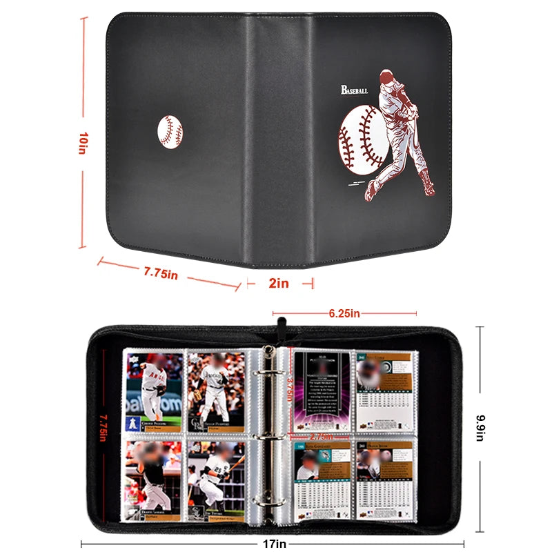 Baseball Card Binder 440 Pockets – Trading Card Sleeve Holder Trading Card Binder Babs